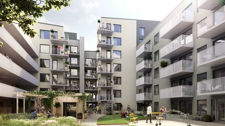 Riksbyggen säljstartar två bostadsrättsföreningar i Jakobsbergs Centrum