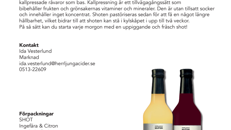 Vårens heta nyheter - SHOT från Herrljunga Musteri!