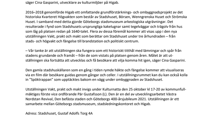Ny utställning om Stadshusets historia