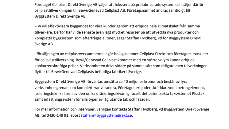 Byggsystem Direkt gör byggandet effektivare