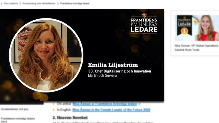 Emilia Liljeström - en av framtidens kvinnliga ledare