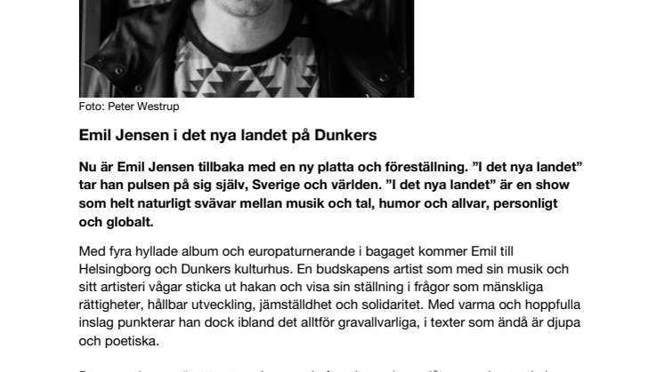 Emil Jensen i det nya landet på Dunkers