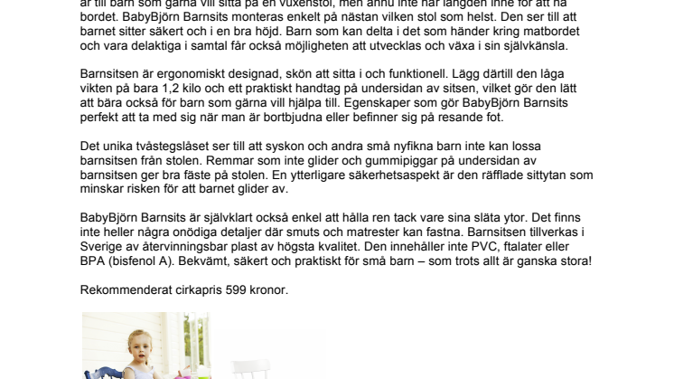 BabyBjörn Barnsits för ganska stora små barn