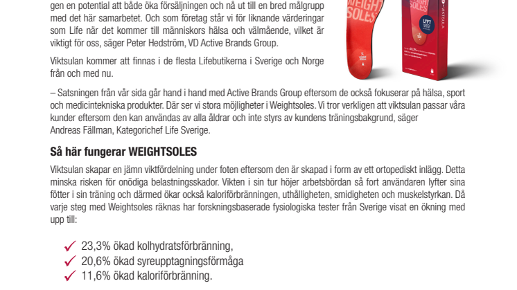 Viktsulan – WEIGHTSOLES® – Äntligen hos Life!