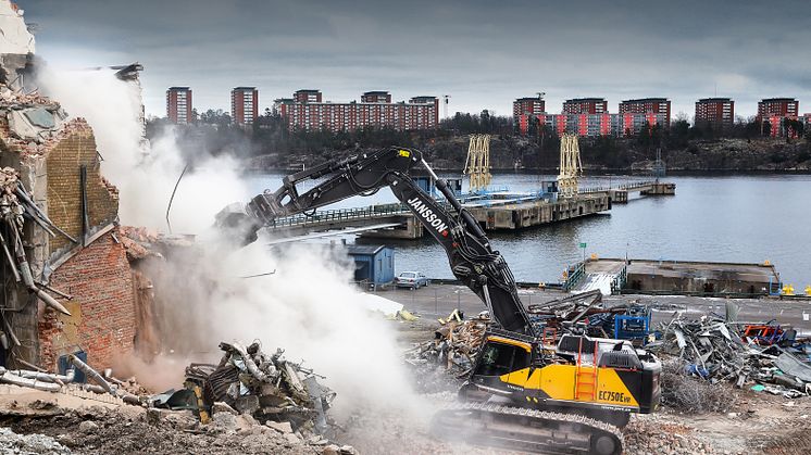 Volvo EC750E HR hos Jansson Entreprenad AB