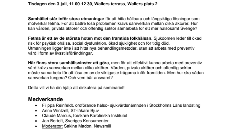 ViktVäktarna kommer till Almedalen 2012!