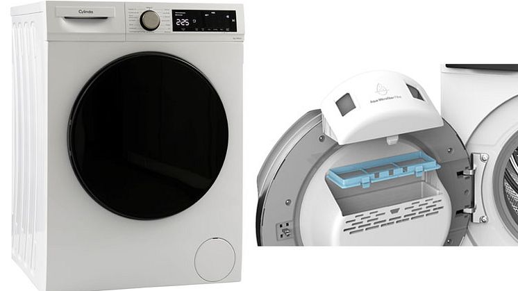 Cylindas nya tvättmaskin med mikrofiberfilter