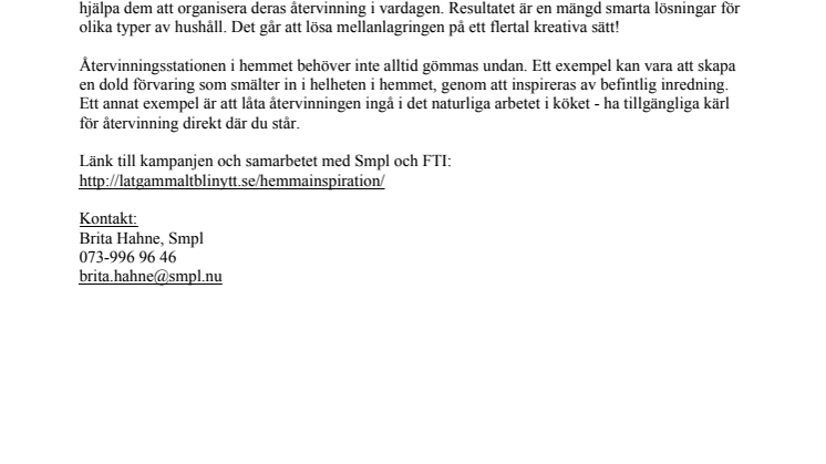 Enklare sopsortering hemma! 