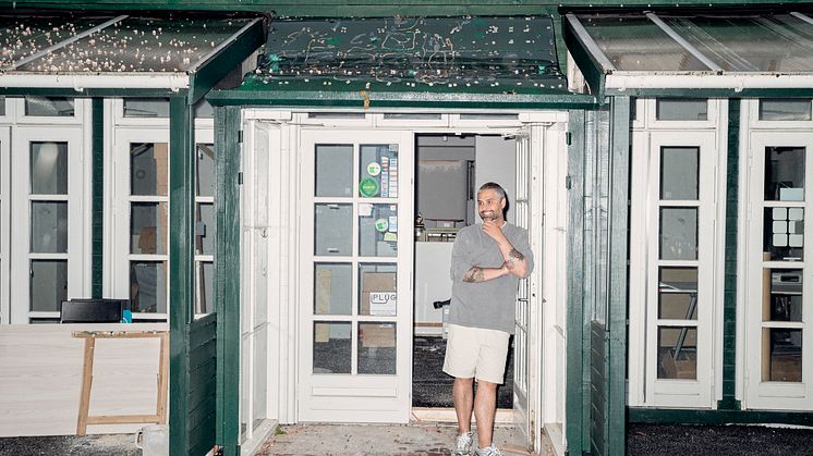 Sebastian Freese Orias, under opførelsen af ​​den nye Boulebar. 