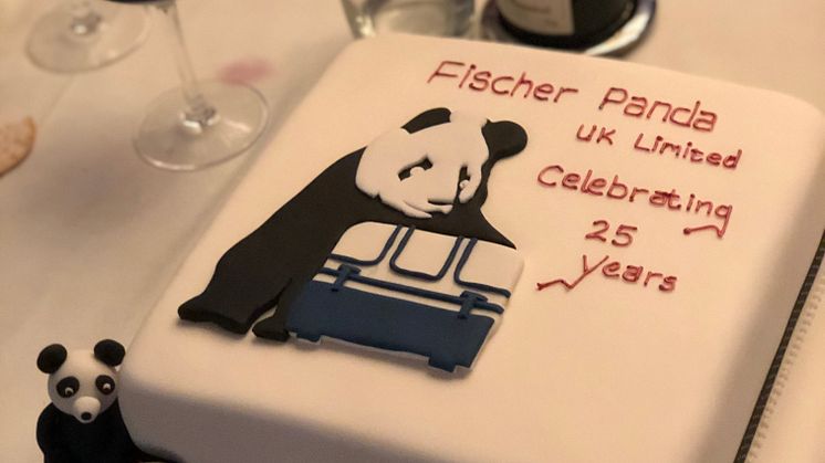 Hi-res image - Fischer Panda UK - Fischer Panda UK celebrated 25 years in business with a specially-created anniversary cake and black-tie dinner