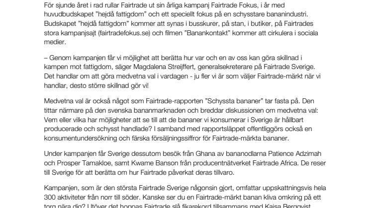 Kampanjupptakt: Banankontakt och 80 000 anmälda fikadeltagare