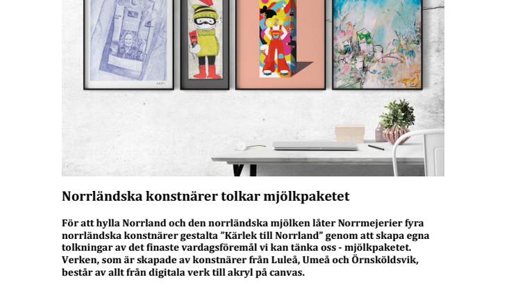 Norrländska konstnärer tolkar mjölkpaketet