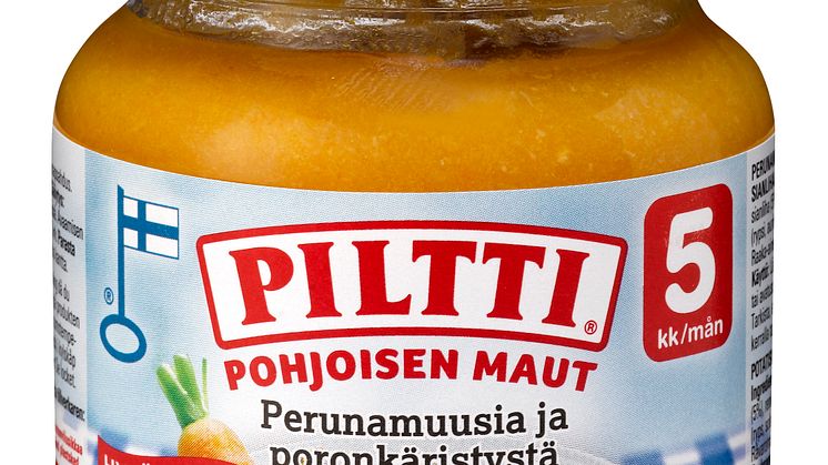 Piltti Pohjoisen Maut: Perunamuusia ja poronkäristystä, 5kk