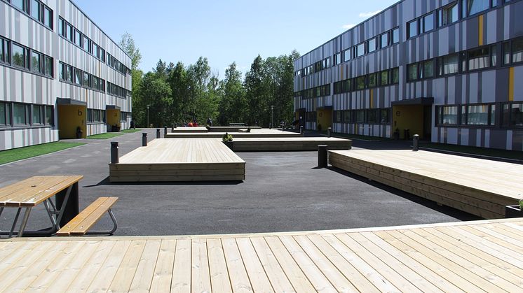 Nyoppusset bakgård i Johan Scharffenbergs vei 105.