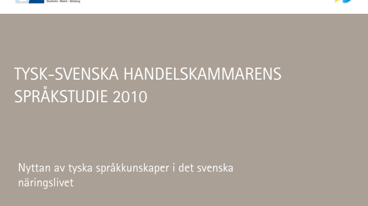 Tysk-Svenska Handelskammarens Språkstudie 2010