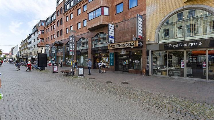 Realgymnasiet i Karlstad kommer att ligga på Drottningatan 21. Bild tagen av: Stadsrum Fastigheter