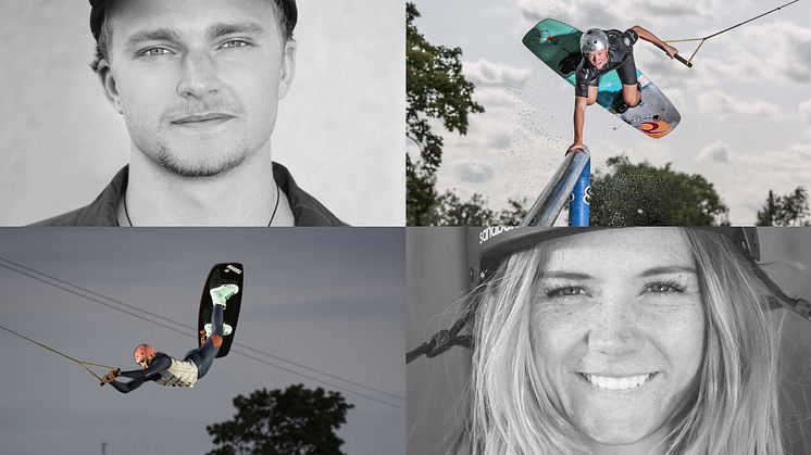 William Klang, Albin Randow, Melanie Staaf och Anna Nikstad tävlar i den nya tävlingen Wake Pool Challenge. 