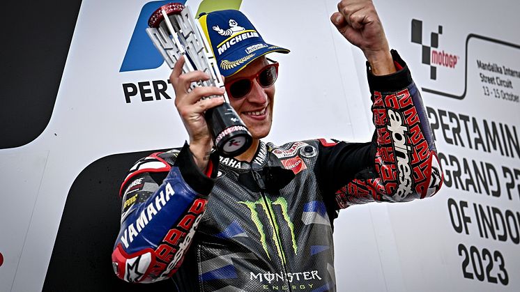 インドGPに続き3位を獲得、今季3回目となる表彰台に立った#20 F・クアルタラロ（YZR-M1）