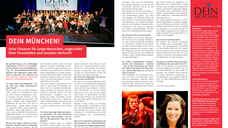 DEIN MÜNCHEN im weißBLAU Magazin des Münchner Marketing Clubs