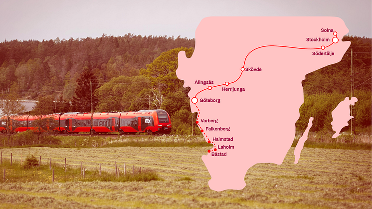 MTRX lanserar direkttåg till nya destinationerna Båstad och Laholm via Göteborg, Varberg, Falkenberg och Halmstad