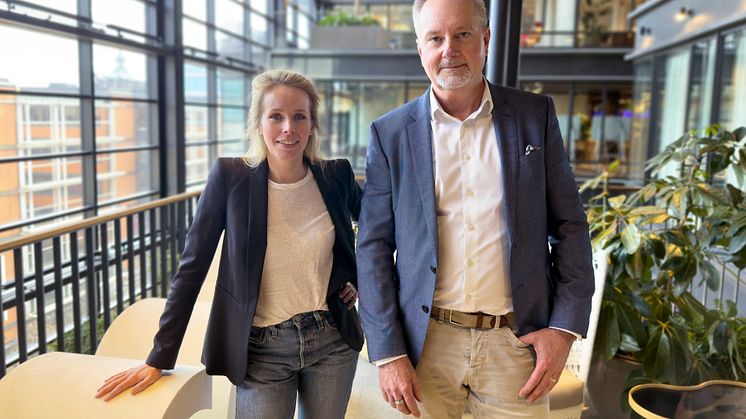 Anneli Rymert, Partner Technology Strategist på Microsoft i Sverige och Anders Edlund, nordisk försäljningschef på M-Files. 