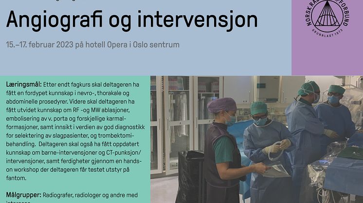 Fagkurs: Angio og intervensjons