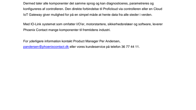 Phoenix Contact taler IO-Link