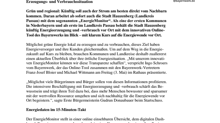 Hauzenberg behält Energiewende fest im Blick