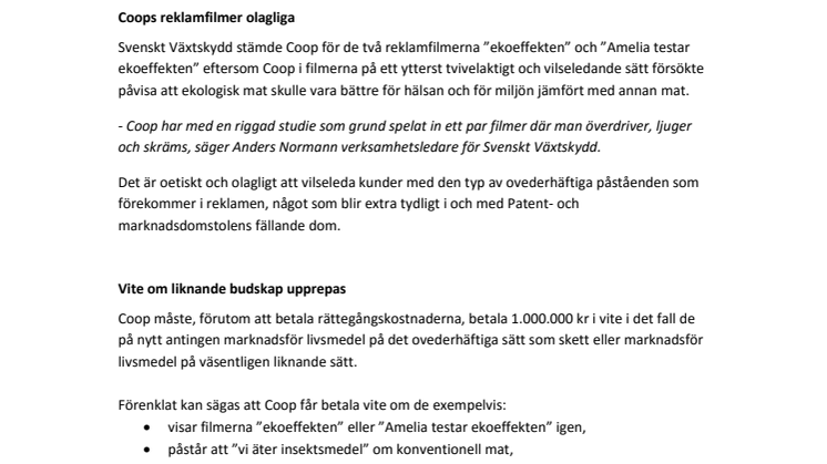 Coop fällda för vilseledande och otillbörlig marknadsföring 