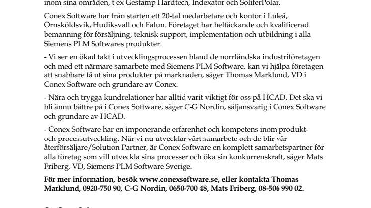 CONEX SOFTWARE SATSAR PÅ NORRLAND!