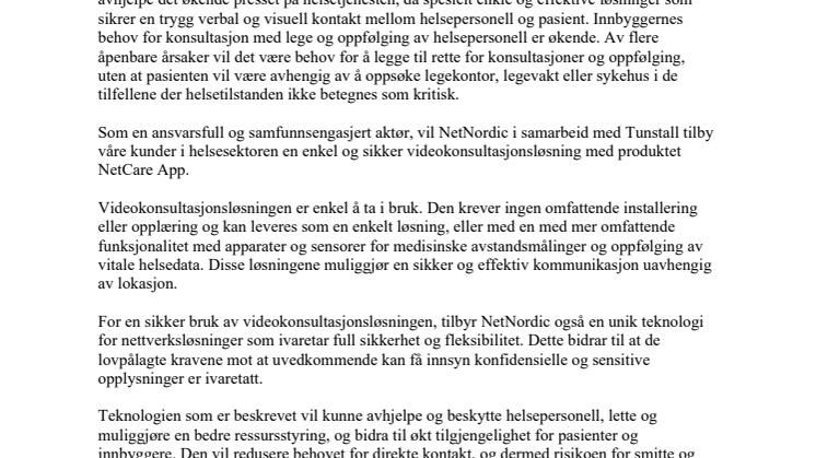 NetNordic bistår kommunale helse- og omsorgstjenesten og spesialist helsetjenesten.