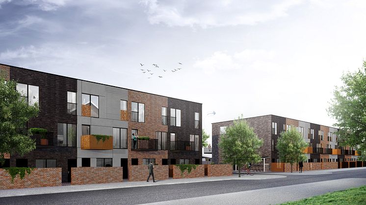 Gjutarens Hus i Halmstad, Gatuvy 