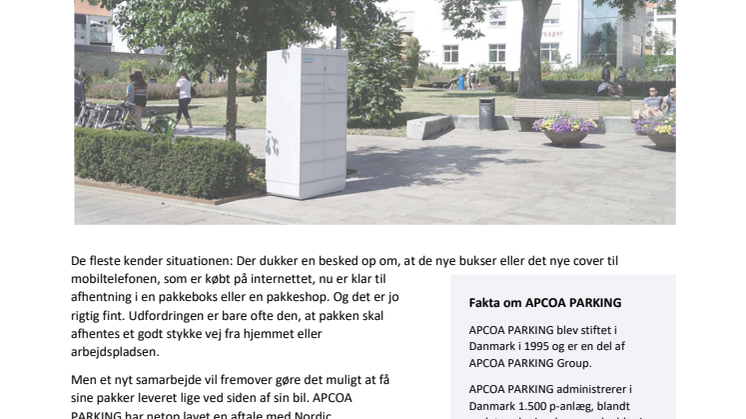 Nu bliver det muligt at få leveret pakker lige ved siden af sin parkerede bil