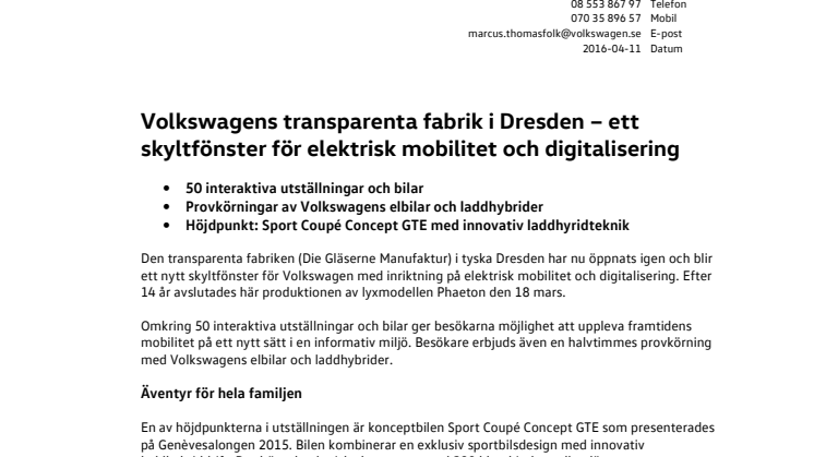 Volkswagens transparenta fabrik i Dresden – ett skyltfönster för elektrisk mobilitet och digitalisering