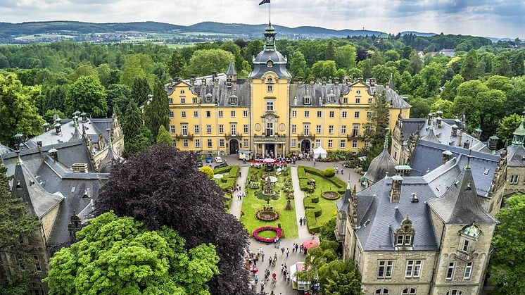 Schloss Bückeburg von oben während der Veranstaltung der Landpartie