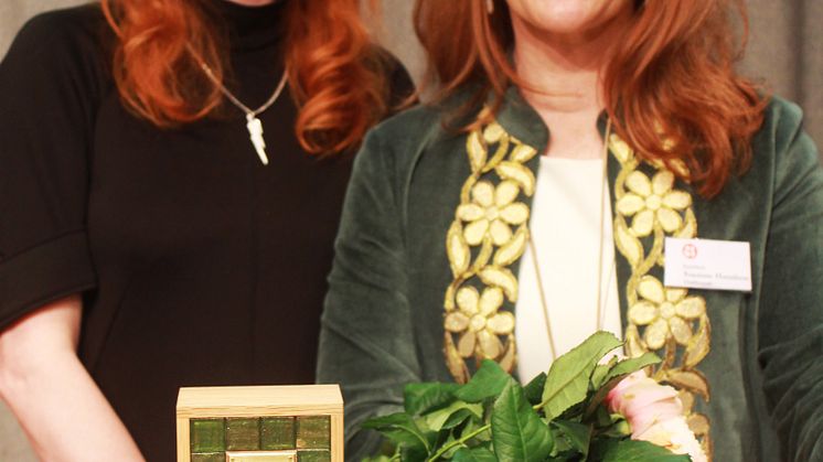 Susanne Hamilton och konferencier Ika Johannesson, Svensk Bokkonst
