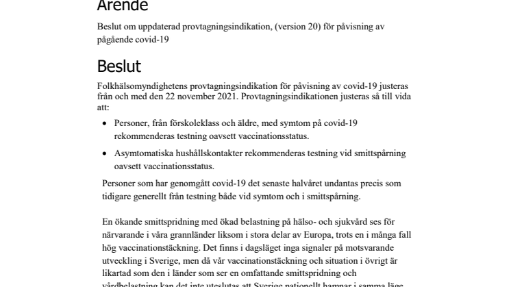 Internt beslut uppdaterad provtagningsindikation för påvisning av pågående covid-19 2021-11-17.pdf