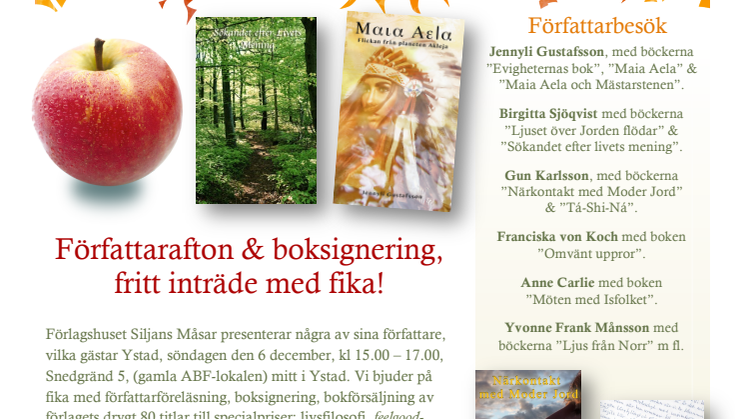 INBJUDAN - FÖRFATTARE GÄSTAR YSTAD