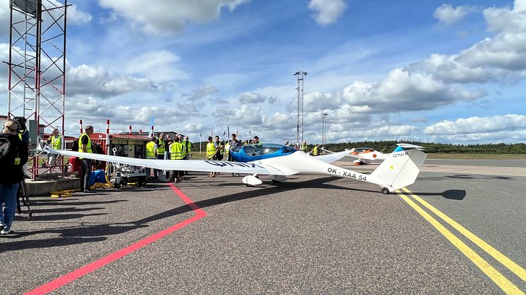 Stort intresse för det första elflygplanet någonsin på Jönköping Airport