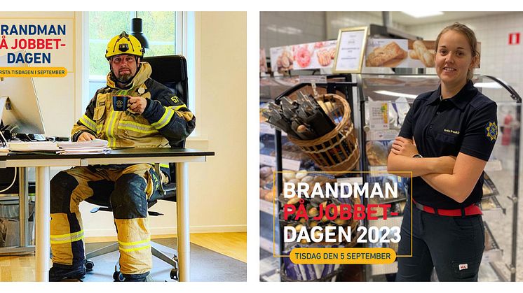 Brandman på jobbet dagen