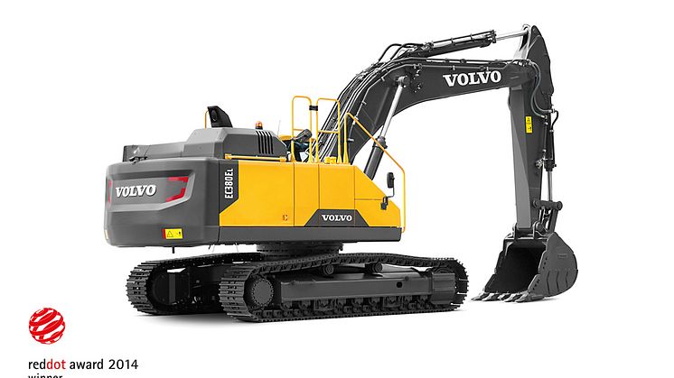 Guldregn över Volvo Construction Equipment vid Red Dot Product Design Awards 2014