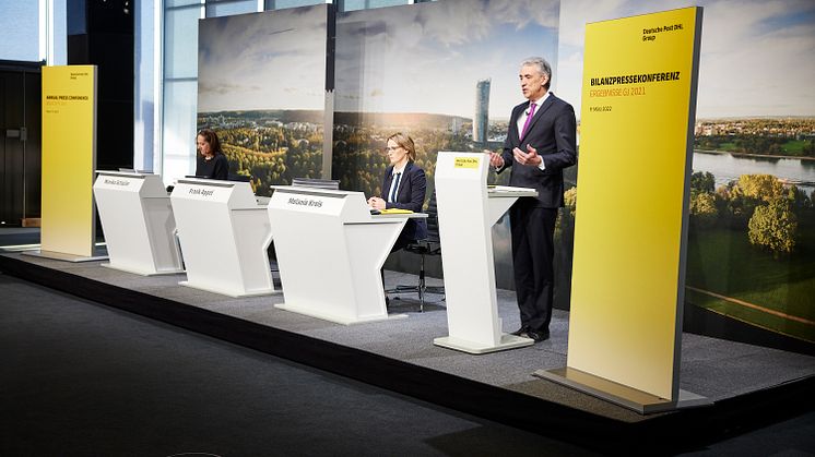 Chief Financial Officer Melanie Kreis og adm. direktør Frank Appel i DPDHL.
