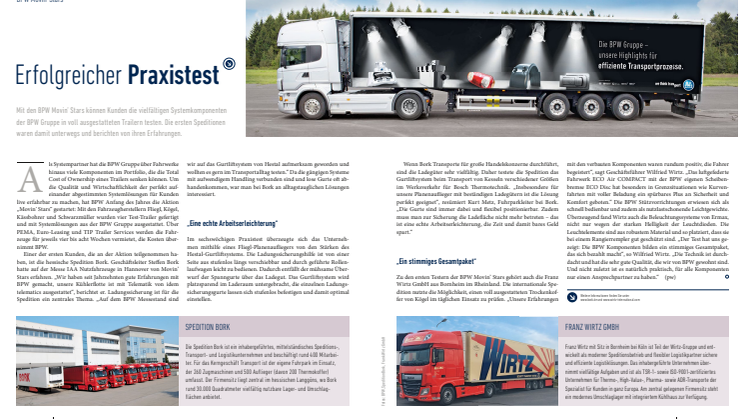 Erfolgreicher Praxistest