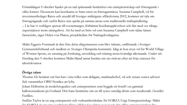 Börs-vd och gymnastikguru snackar business i Helsingborg