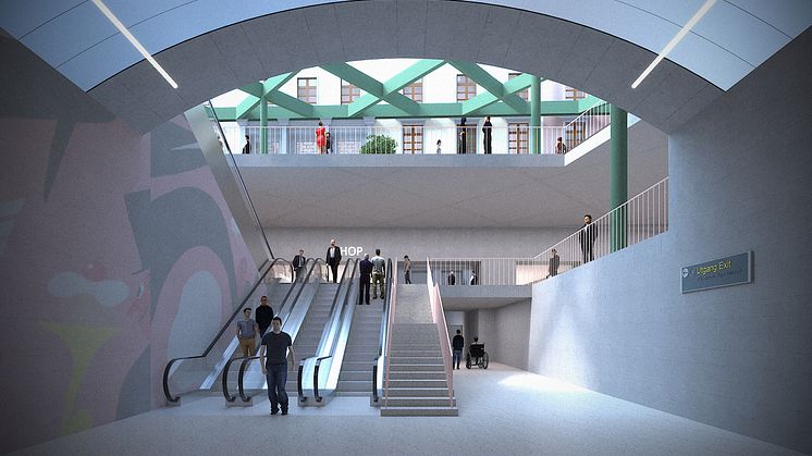 Slik kan fremtidig stasjonsområde på Majorstuen se ut. 