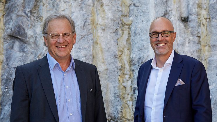 Swecons affärschef Håkan Pettersson och hans efterträdare Niklas Lindberg.