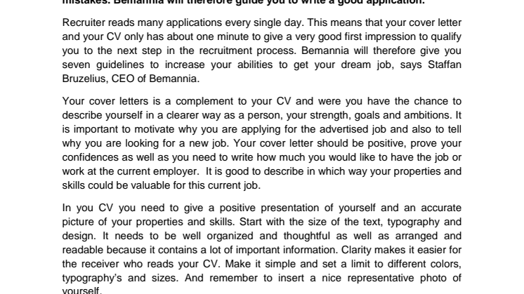 The perfect application to get your dream job – 7 guidelines