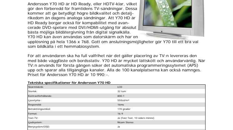 NetOnNet lanserar HD-TV-klar vägg-TV