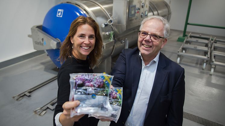 Sara Berger, VD på SydGrönt och Bengt Persson, VD på Foodhills under dagens invigning