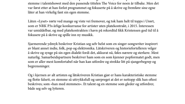 Kristian Kristensen - Bio
